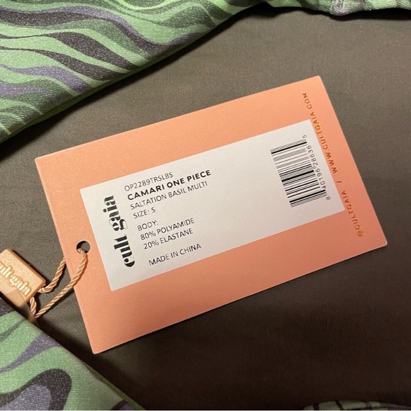 Cult Gaia Camari Cutout One Piece Swimsuit in
Saltation Basil Multi - Picture 10 of 11